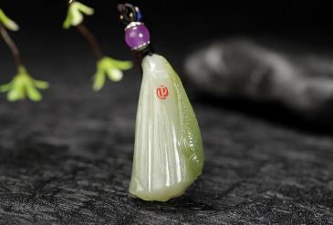 老山玉器 張正祥大師作品 和田玉 一路連科 掛件