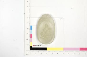 老山玉器 新疆和田玉牌觀音